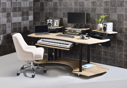 Eleazar - Music Recording Studio Desk - Wood Acme