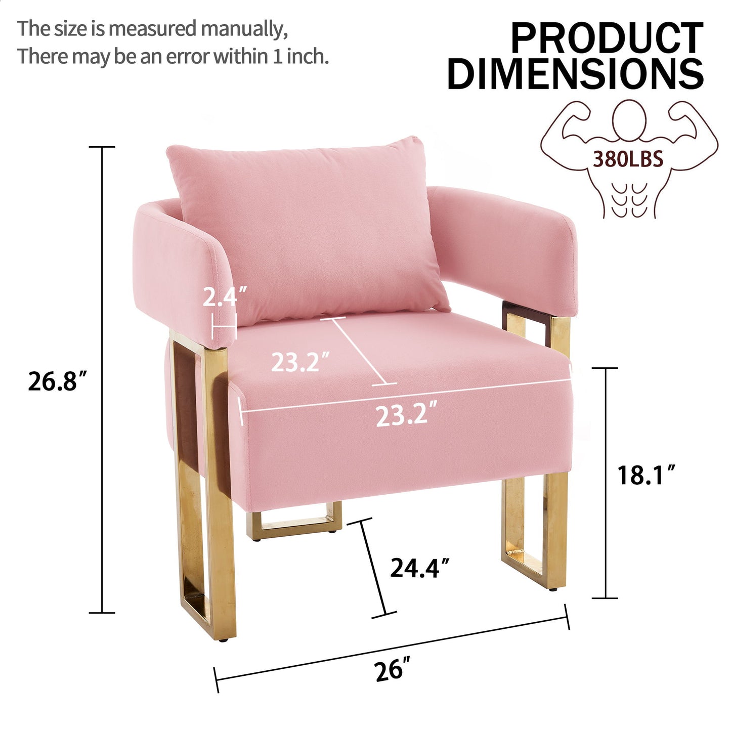 Modern Classic Design Decorative Chair Teddy Fleece Upholstered And Metal Foot Home Essentials