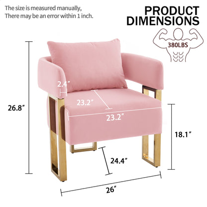 Modern Classic Design Decorative Chair Teddy Fleece Upholstered And Metal Foot Home Essentials