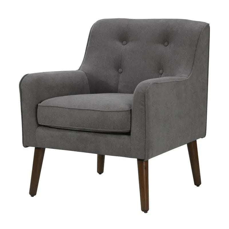 Ryder - Mid Century Modern Woven Fabric Tufted Armchair Lilola Home
