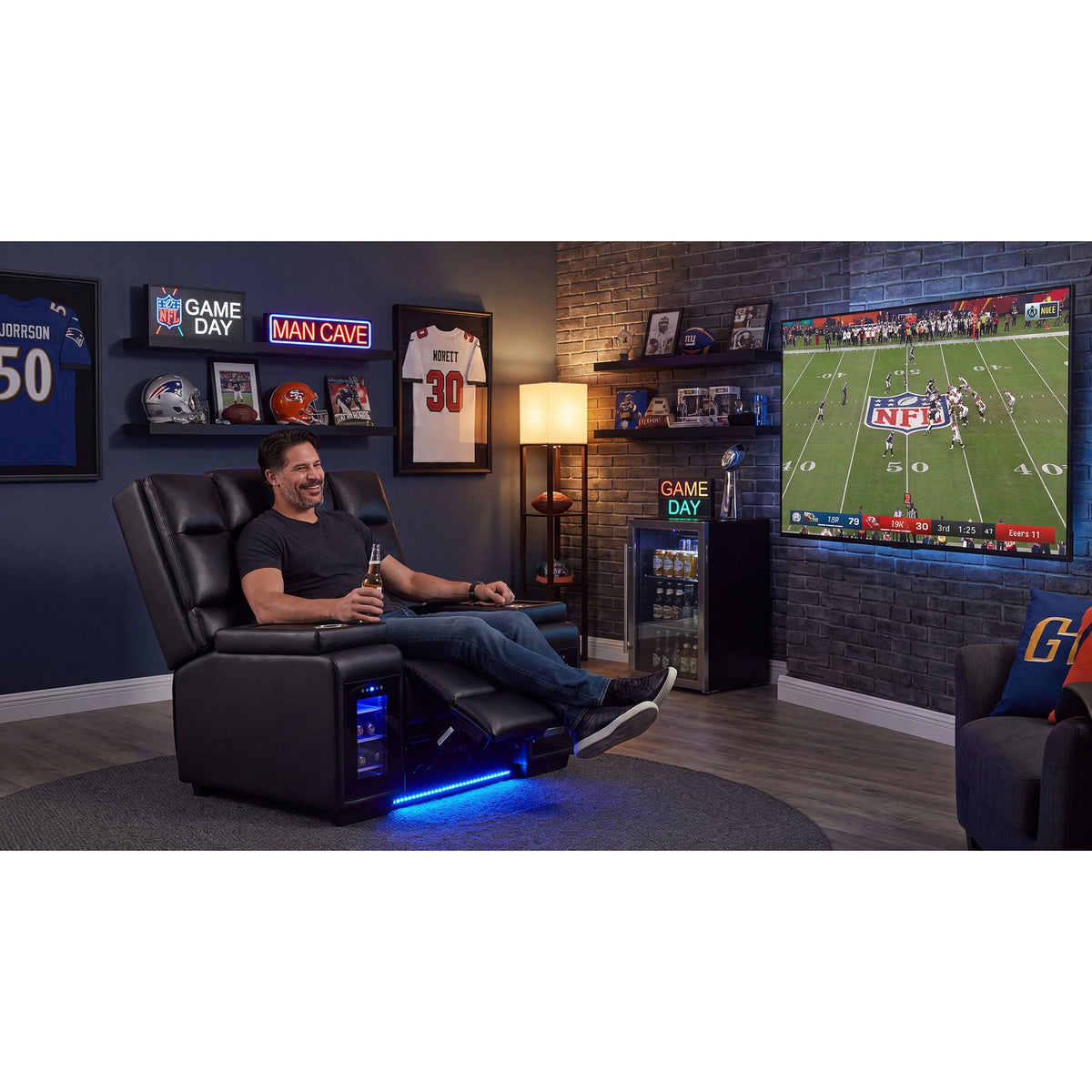 Sinai - Power Recliner With Dual Adjustment - Black Global Furniture USA