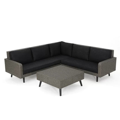 Tahiti - Sofa Set - Black Noble House