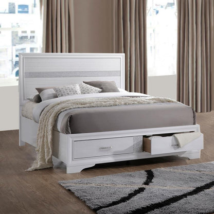 Miranda - Storage Wood Panel Bed