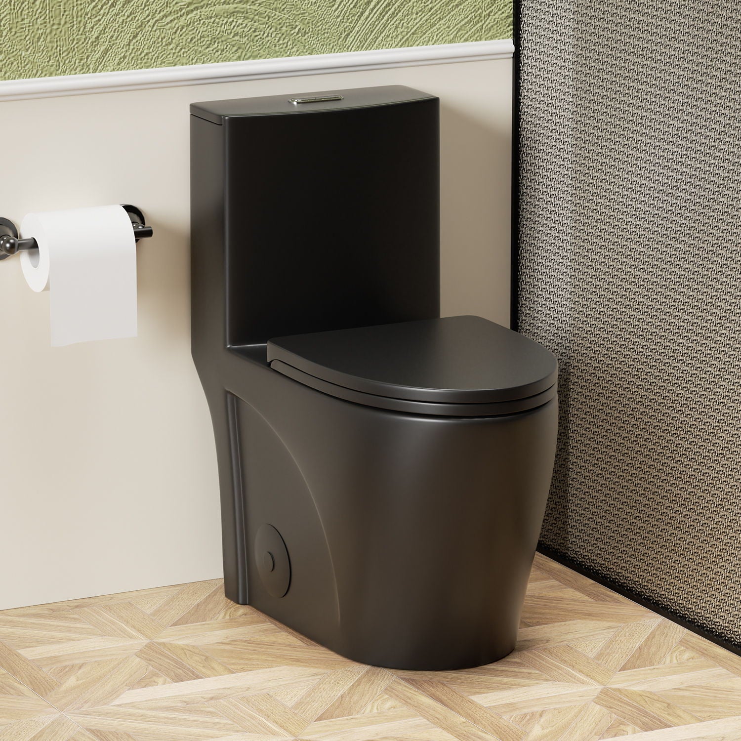 1 Piece Toilet With Tornado Flush, Dual Flush, And ADA Height Comfort Chair Daily Nest
