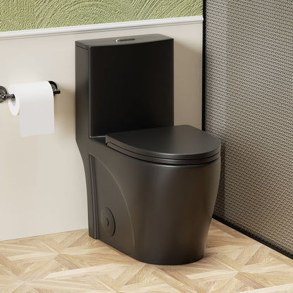 1 Piece Toilet With Tornado Flush, Dual Flush, And ADA Height Comfort Chair Daily Nest