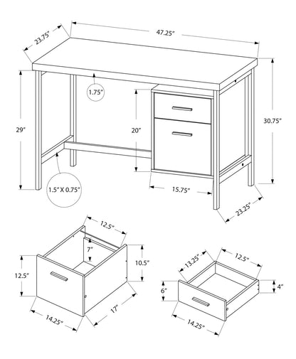 Computer Desk For Home Office, Left, Right Set - Up, Storage Drawers, Modern Design 8th Street