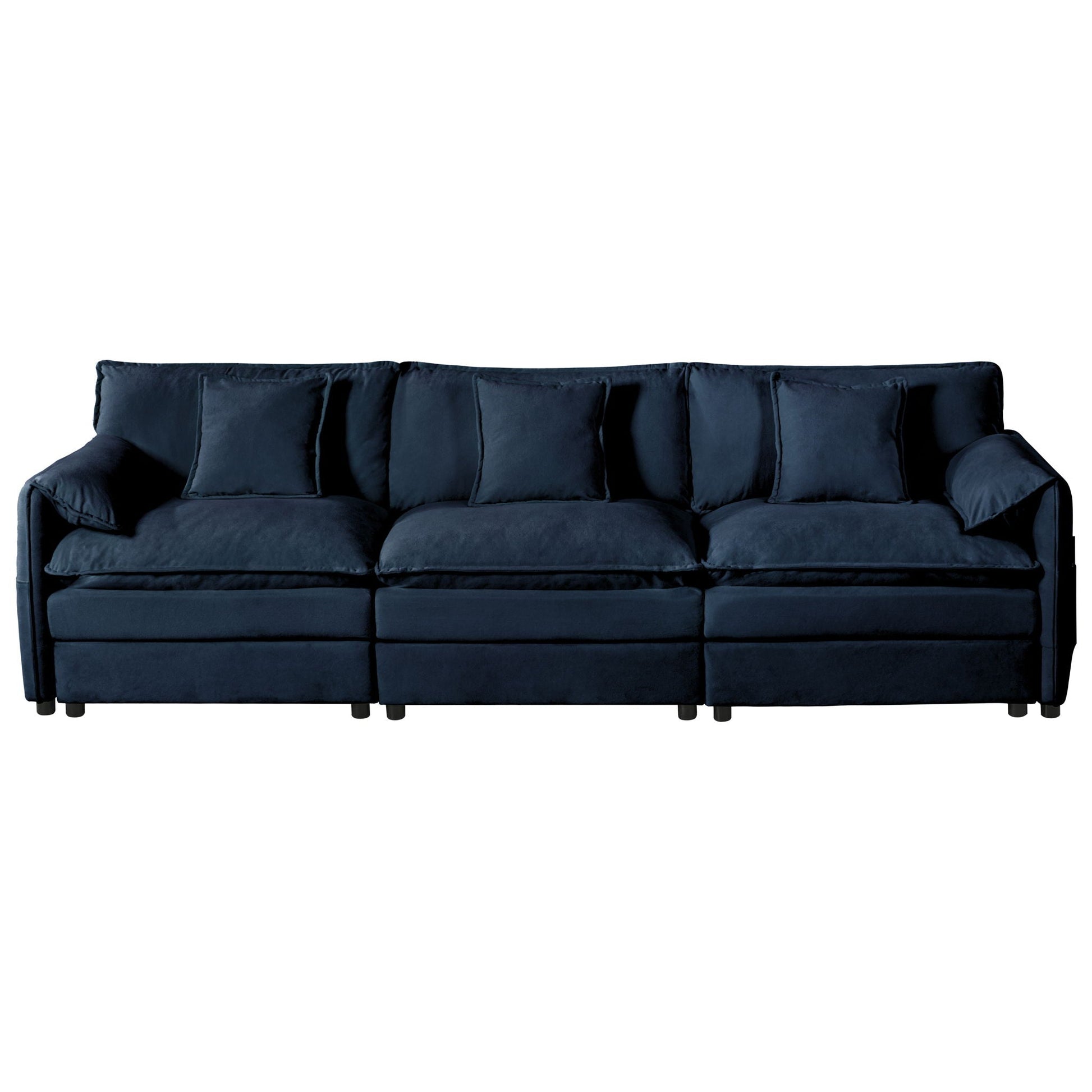 Modern Chenille Oversized Deep Seat Sectional Sofa With Pillows Home Essentials
