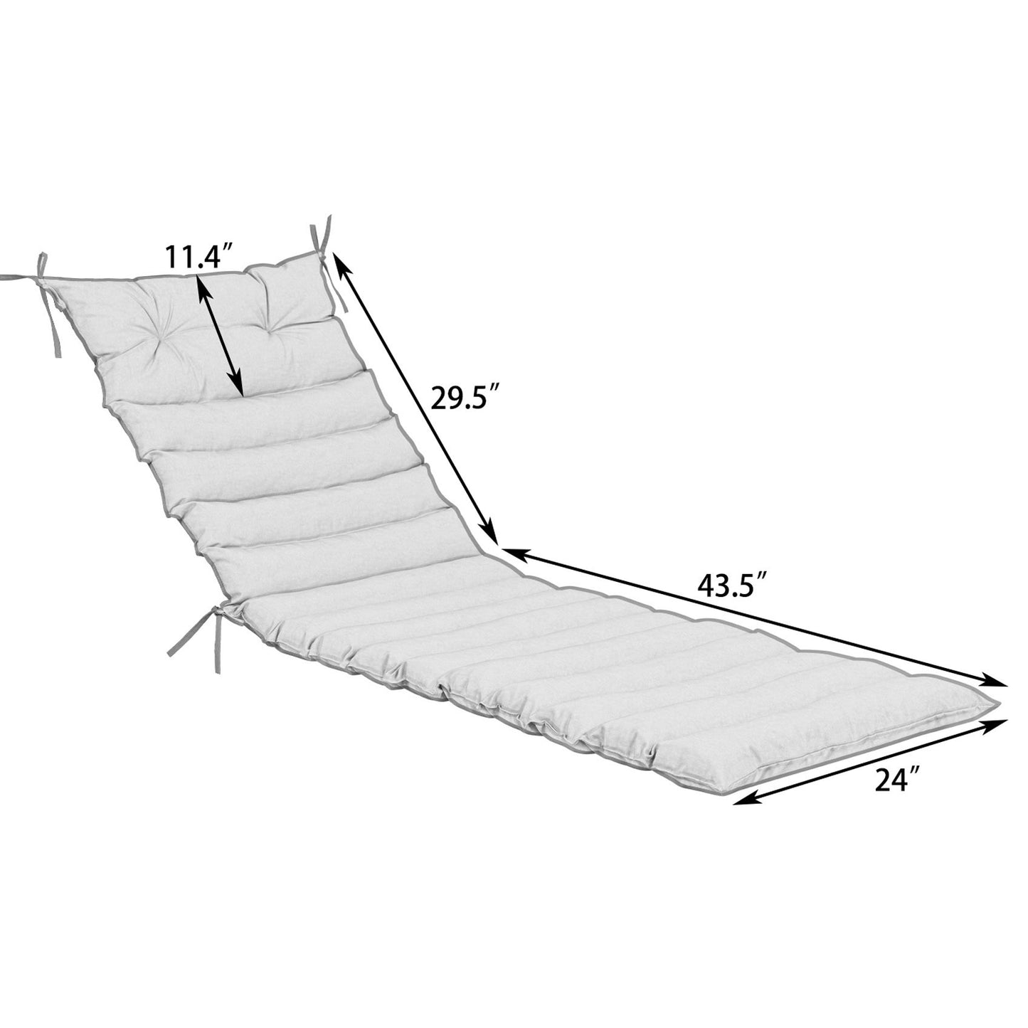 2 Piece Outdoor Chaise Lounge Chair Cushion Set Home Essentials