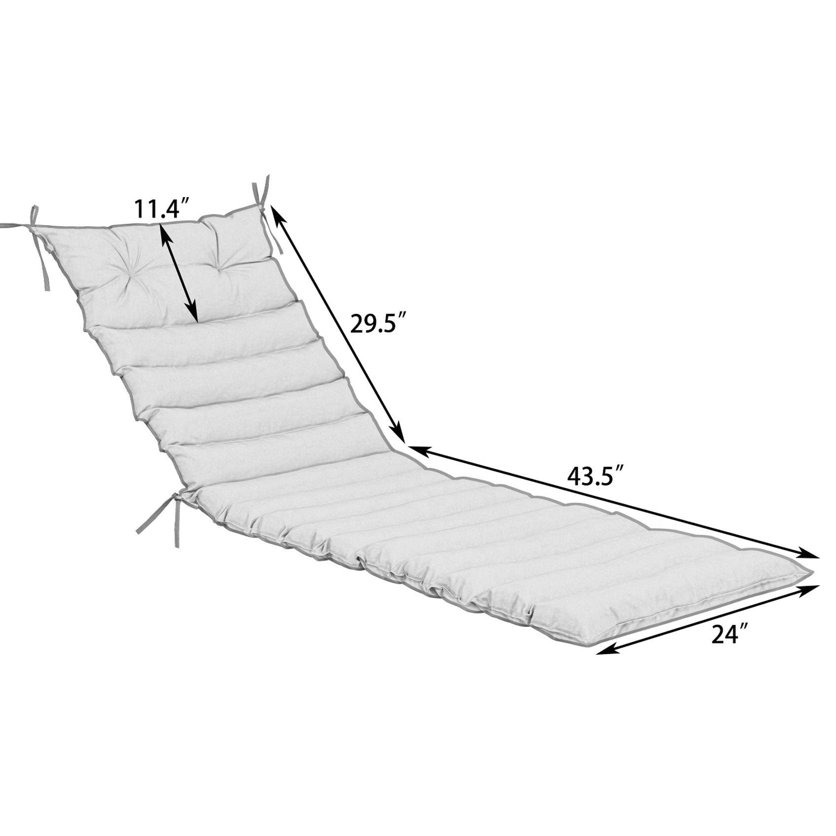 2 Piece Outdoor Chaise Lounge Chair Cushion Set Home Essentials
