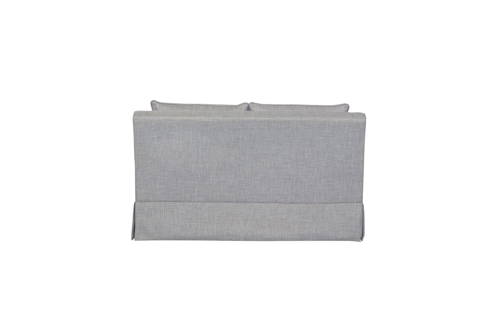 Loveseat With Skirt And Reversable Cushions And 2 Pillows - Light Gray Bernards Furniture