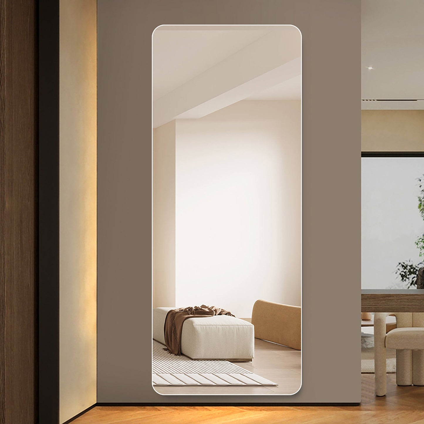 Modern Frameless Full Body Mirror With Explosion Proof Glass - Clear Daily Nest