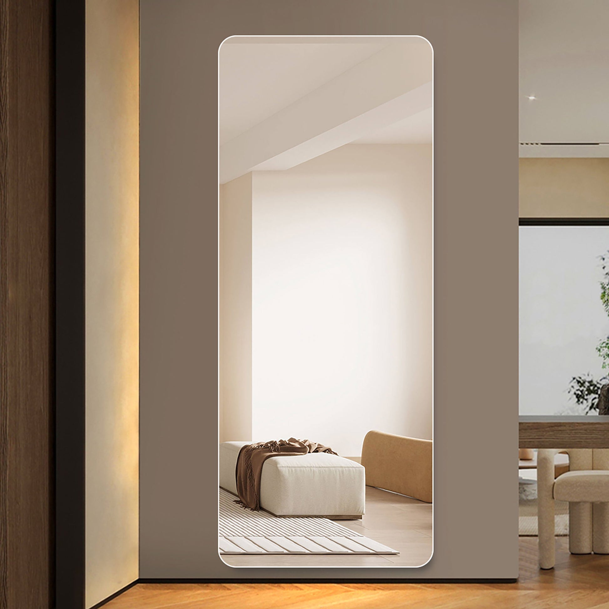 Modern Frameless Full Body Mirror With Explosion Proof Glass - Clear Daily Nest