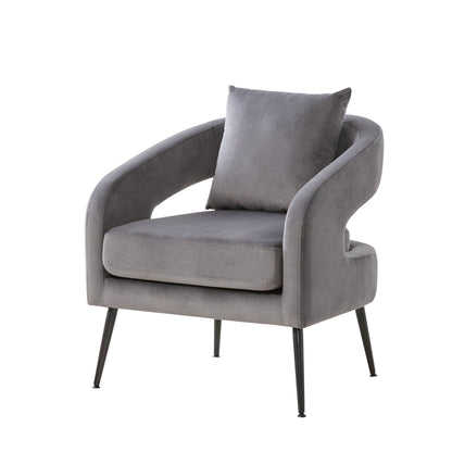 Open Back Accent Chair, Round Sofa Lounge Armchair Home Essentials