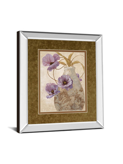 Purple Sophistication Il By Nan - Mirror Framed Print Wall Art - Purple