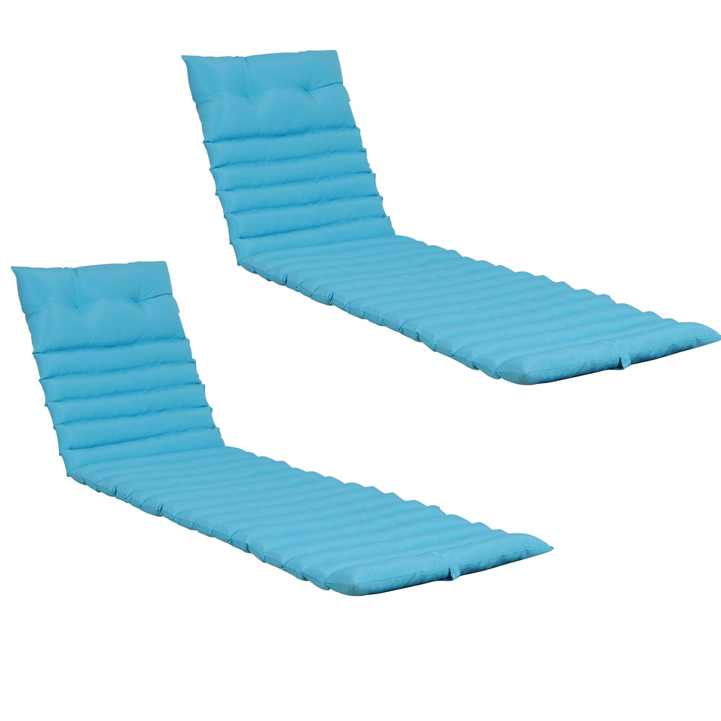 2 Piece Outdoor Chaise Lounge Chair Cushion Set Home Essentials