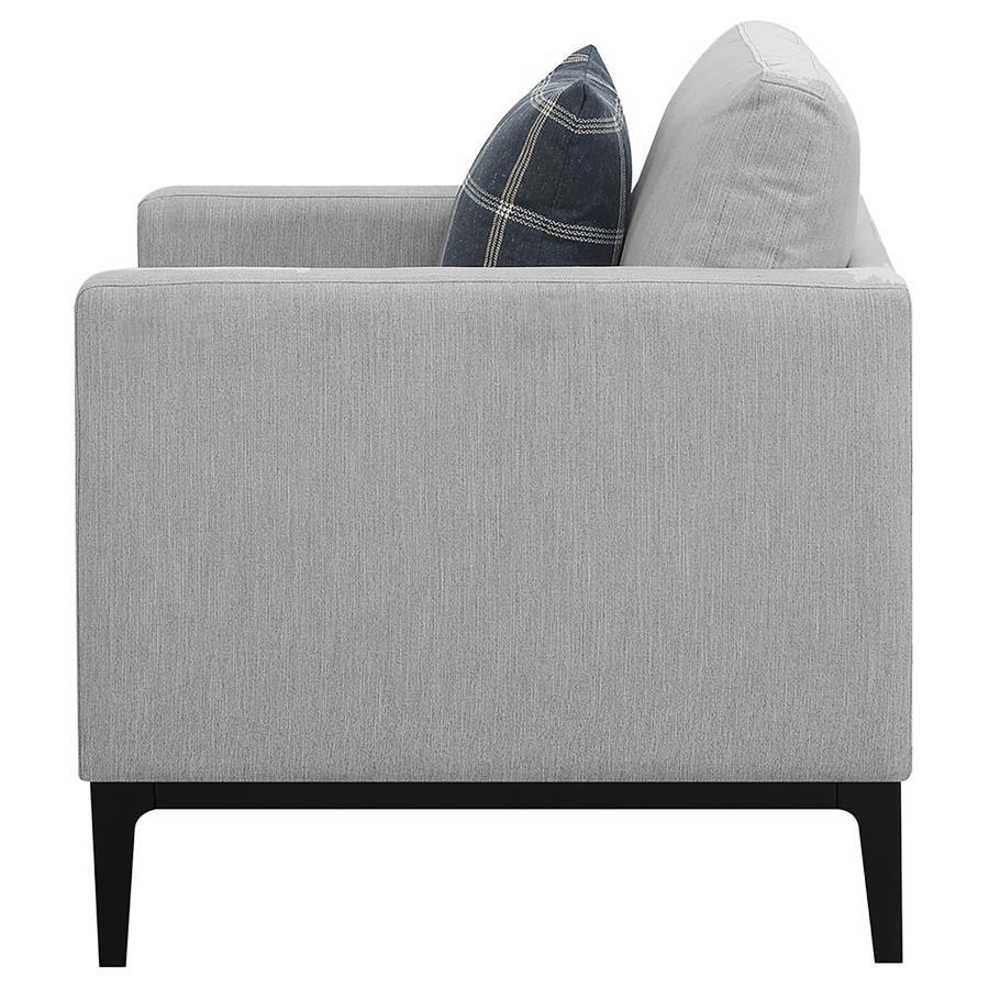 Apperson - Upholstered Track Arm Accent Chair - Light Gray CoasterElevations