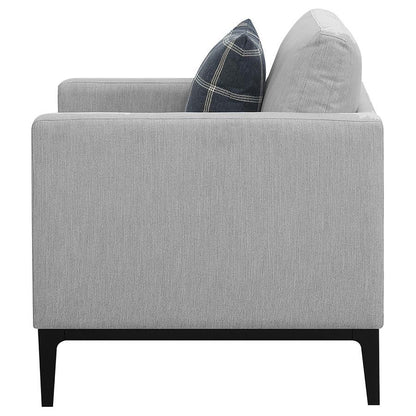 Apperson - Upholstered Track Arm Accent Chair - Light Gray CoasterElevations