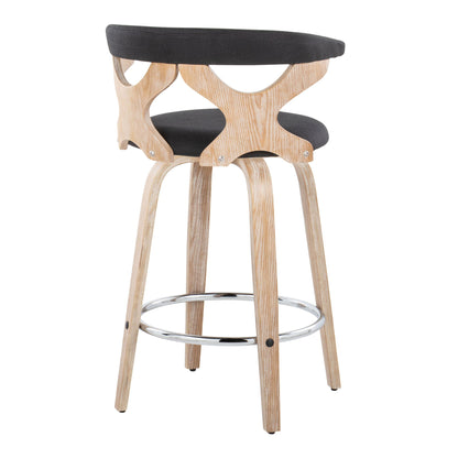 Gardenia - Mid Century Modern Fixed Height Counter Stool With Swivel (Set of 2) Lumi Source