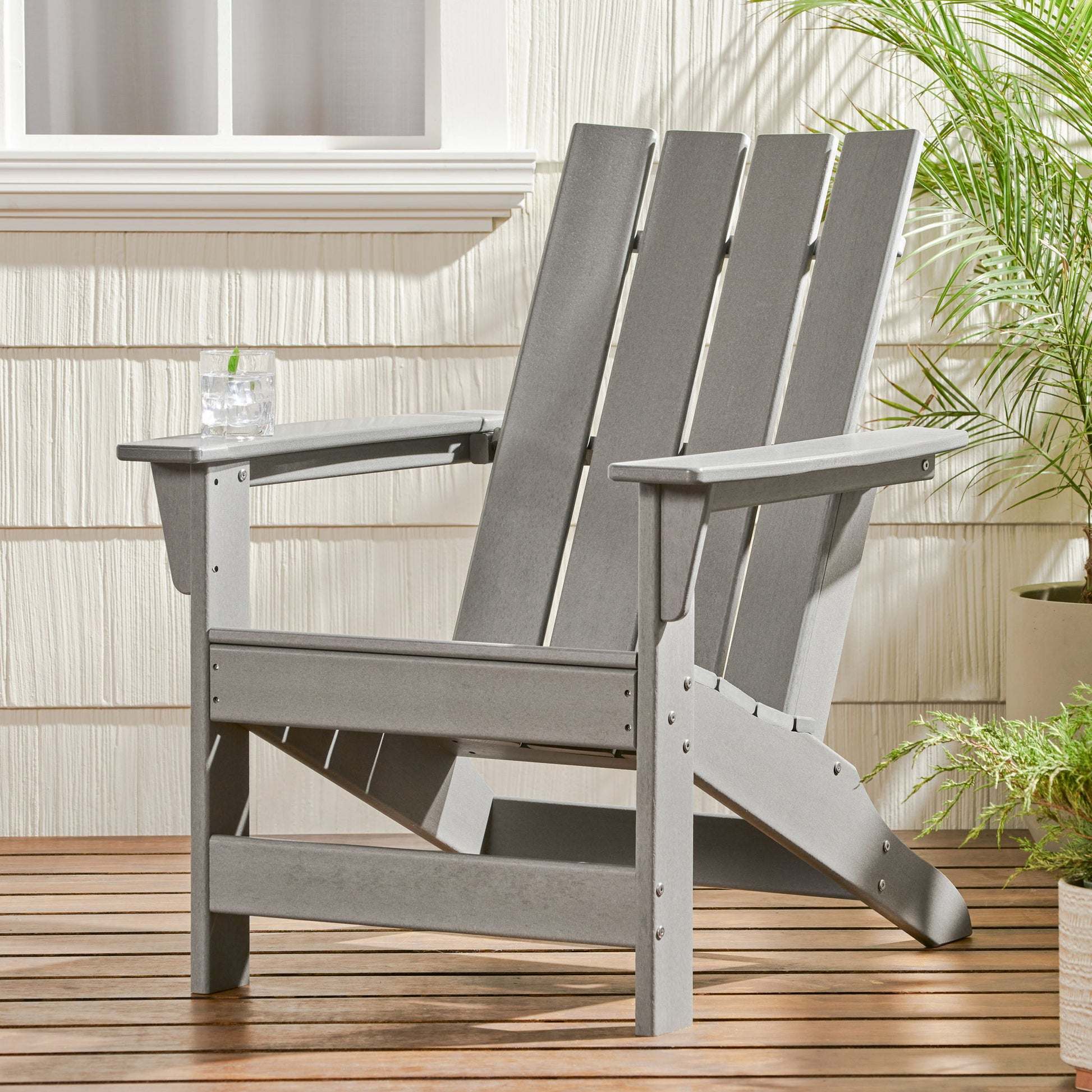 Enigmara - Outdoor High Density Resin Adirondack Chair Noble House
