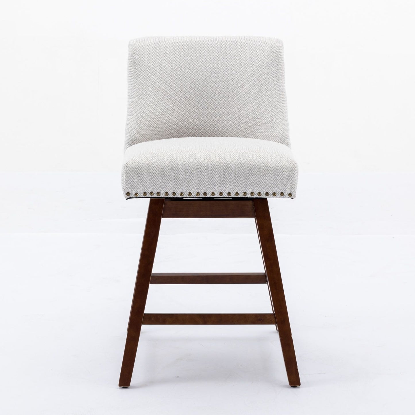 Counter Height Swivel Barstools, 26'' H Seat Height Upholstered Bar Stools (Set of 2), Fabric Home Essentials