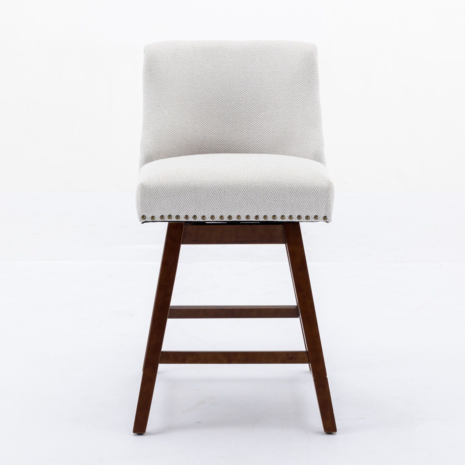 Counter Height Swivel Barstools, 26'' H Seat Height Upholstered Bar Stools (Set of 2), Fabric Home Essentials