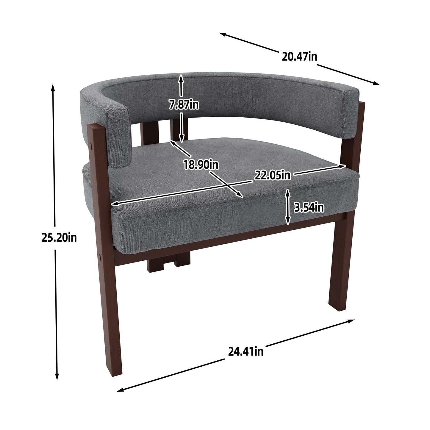 Modern Accent Teddy Upholstered Armchair Home Essentials