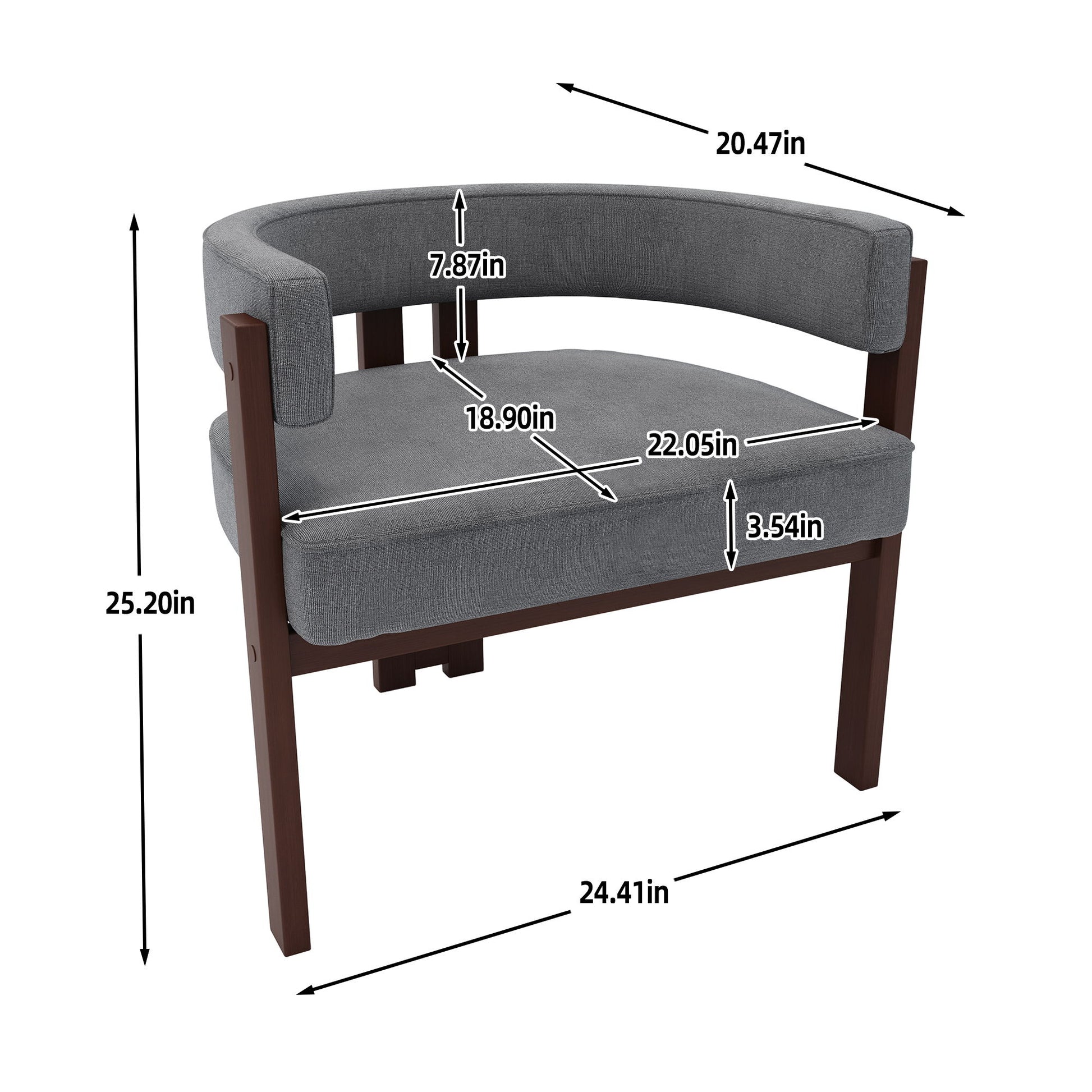 Modern Accent Teddy Upholstered Armchair Home Essentials