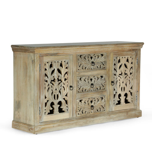 3 Drawer Sideboard Handcrafted - Antique White Noble House
