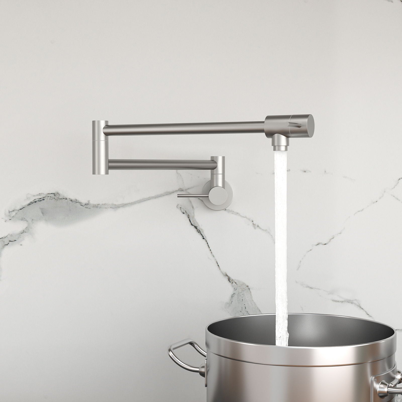 Modern Design Pot Filler Faucet Wall Mount Kitchen Sink, Folding Stretchable Daily Nest