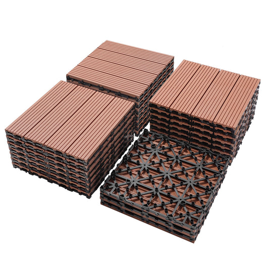 Wood Plastic Composite Deck Tiles, Sustainable Composite Decking Resist Rust, Water, Weather, Easy To Diy & Maintain Daily Nest