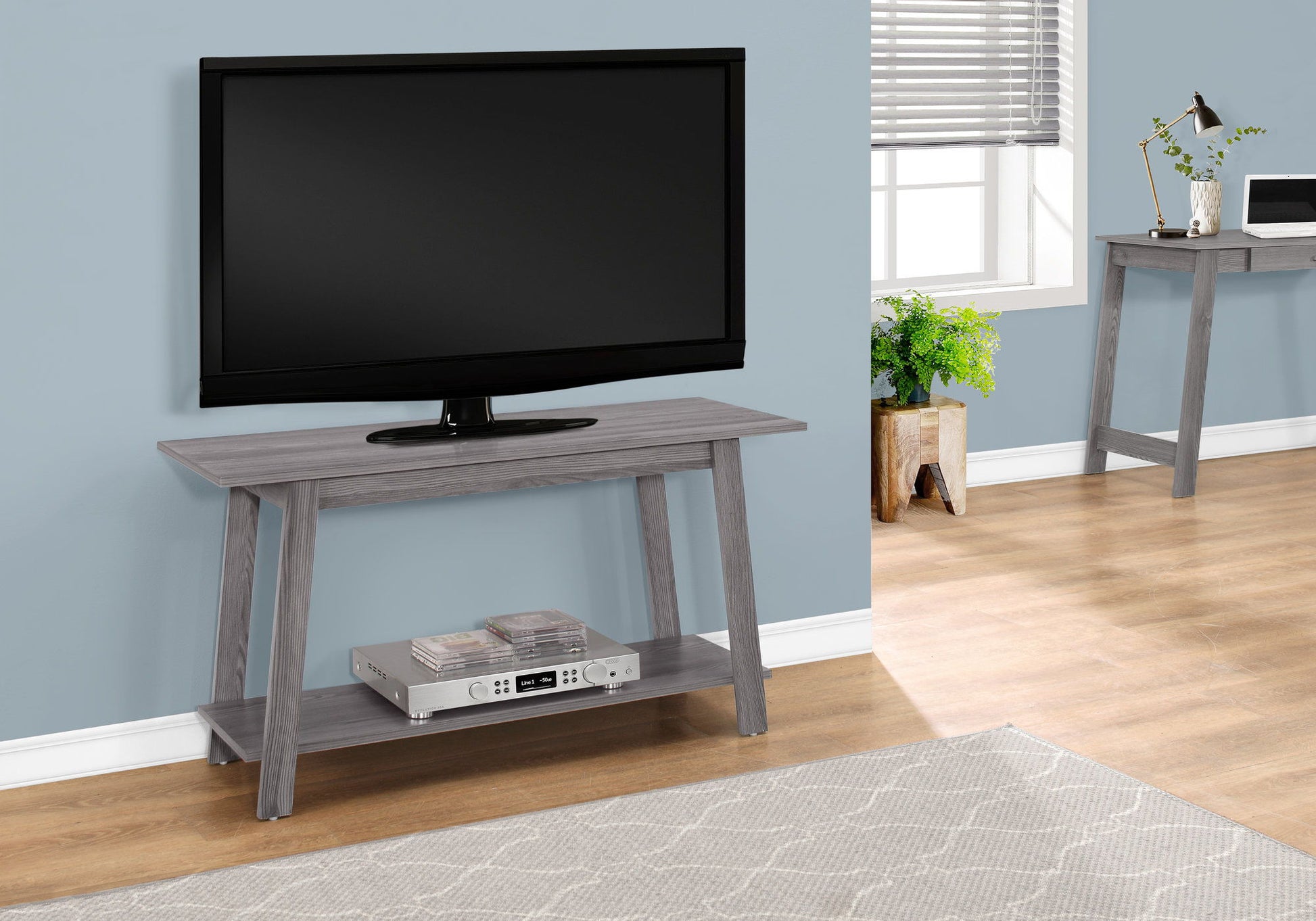 TV Stand, Console, Media Entertainment Center, Storage Shelves, Contemporary & Modern 8th Street