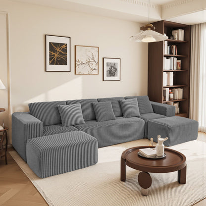 Modular U-Shaped Sectional Sofa With Reversible Design Home Essentials