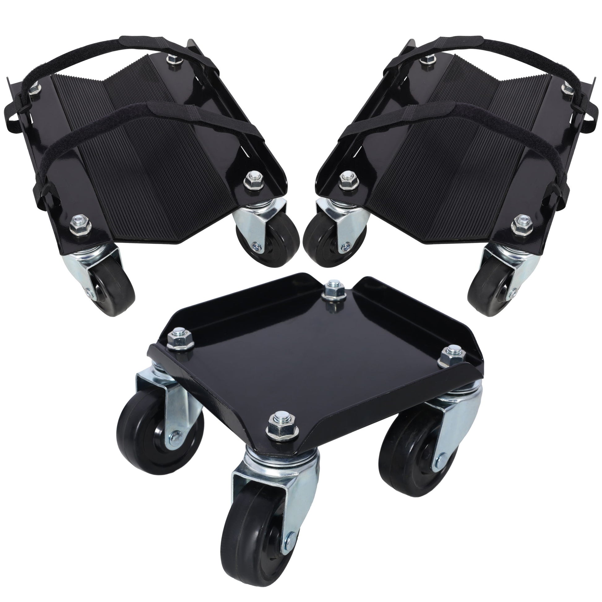 Heavy Duty Snowmobile Dolly With V Slide And Swivel Casters Steel, 1500Lbs Capacity Daily Nest