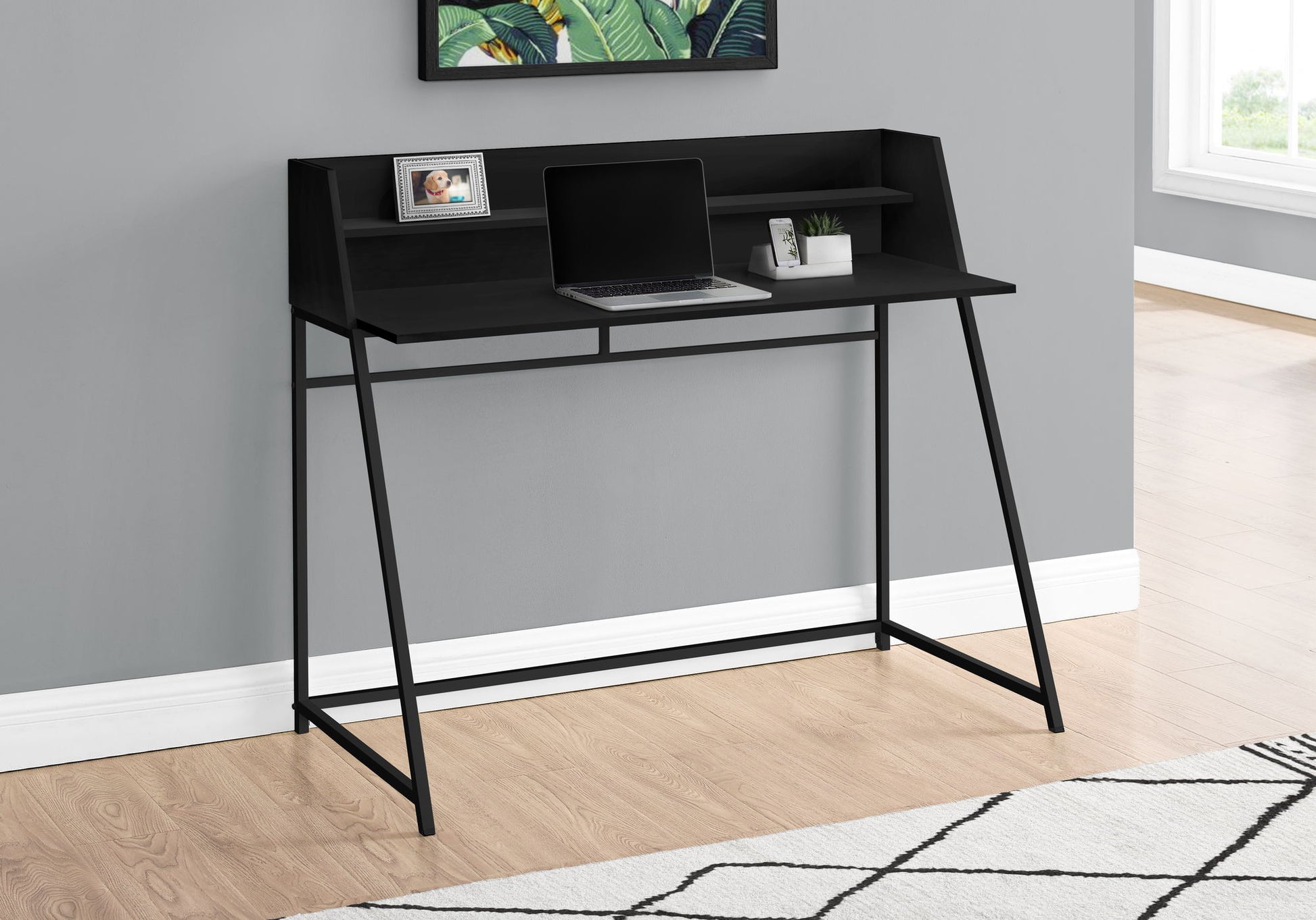Computer Desk For Home Office Laptop, Storage Shelves, Contemporary & Modern 8th Street