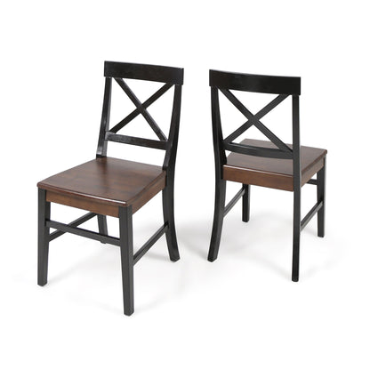 Plethora - Dining Chair With X Shaped Back (Set of 2) Noble House
