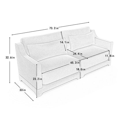 Elegant Sofa With Ergonomic Design And Lumbar Pillows Home Essentials