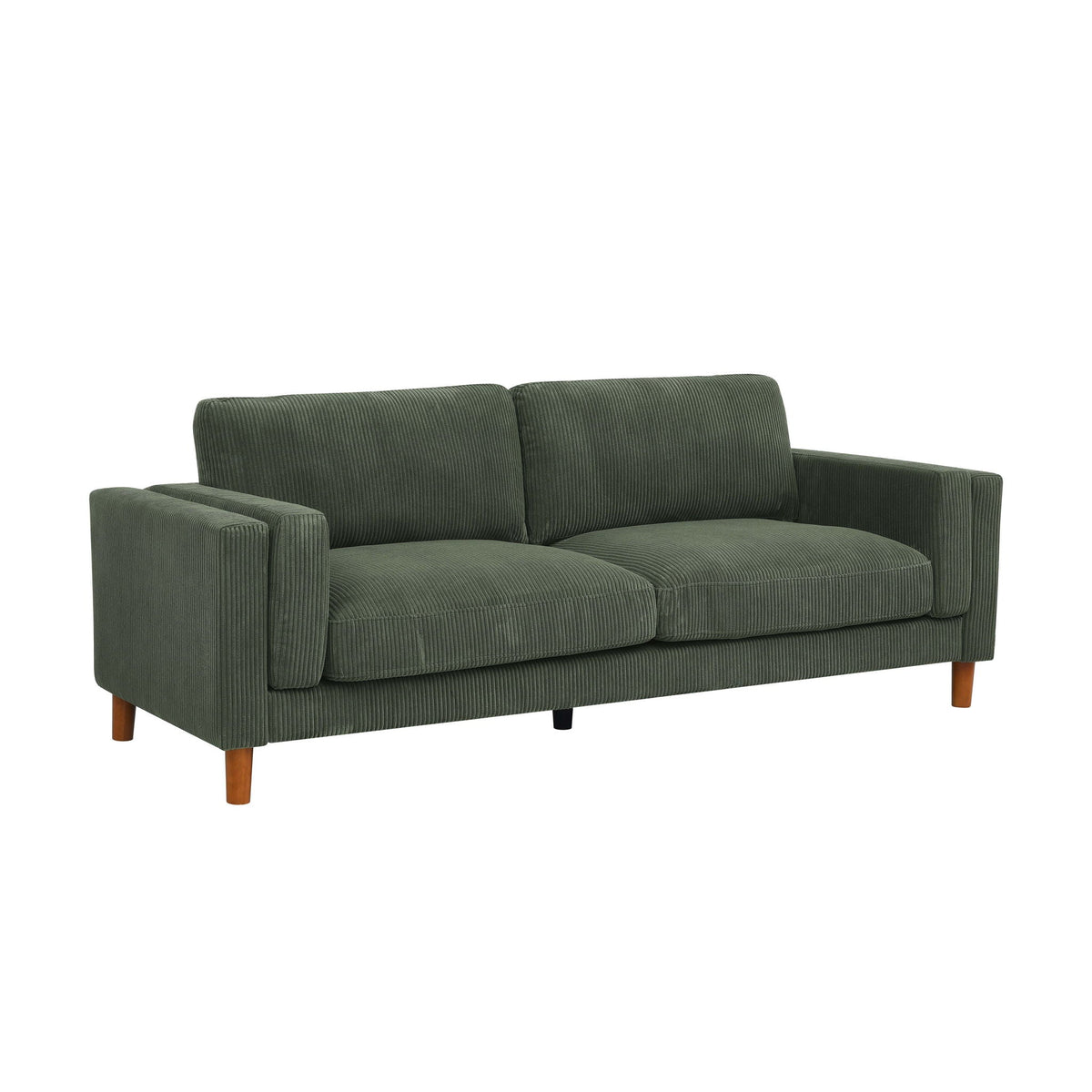 Upholstered Square Arm Sofa - Dark Green Home Essentials