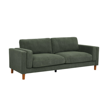 Upholstered Square Arm Sofa - Dark Green Home Essentials