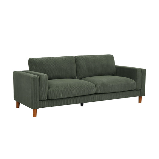 Upholstered Square Arm Sofa - Dark Green Home Essentials