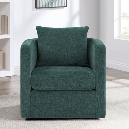 Sutton - Swivel Barrel Chair - Peacock Ridgecrest Home
