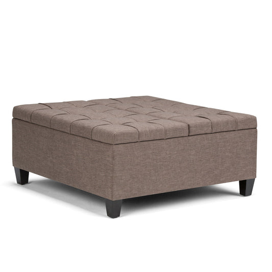 Harrison - Upholstered Coffee Table Storage Ottoman Simpli-Home