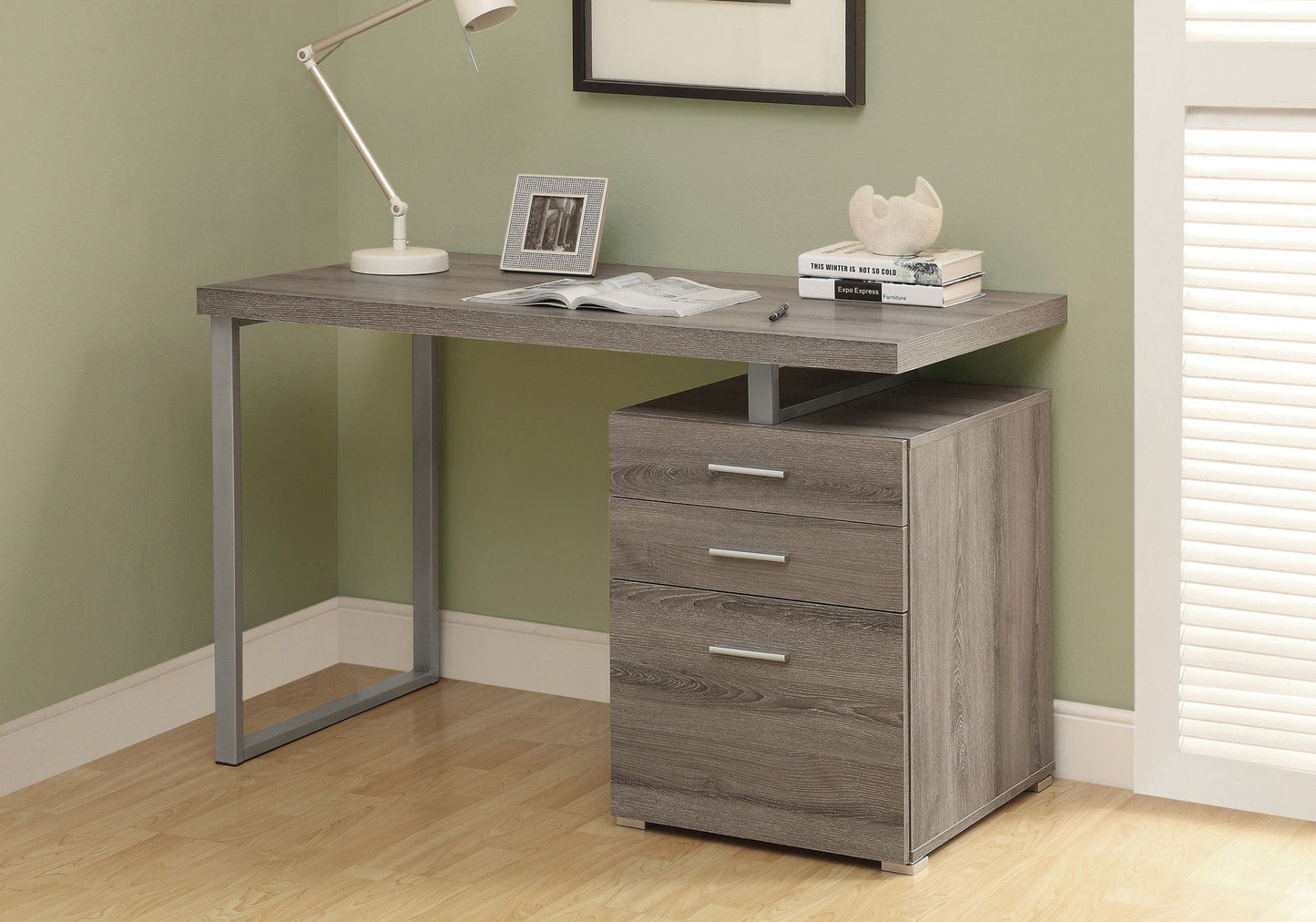 Computer Desk Left Right Set-Up Storage Drawers For Home Office 8th Street