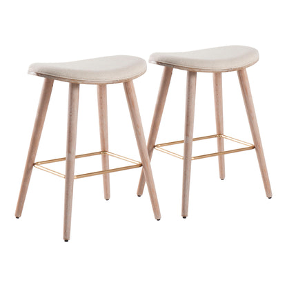 Saddle - Contemporary Counter Stool (Set of 2) Lumi Source