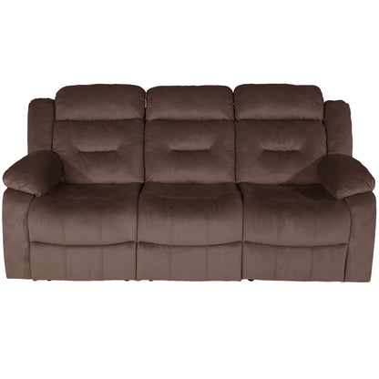 Modern Recliner Sofa With Pillow Arms, Plush Backrest, Horizontal Tufting, USB Charging Port Home Essentials