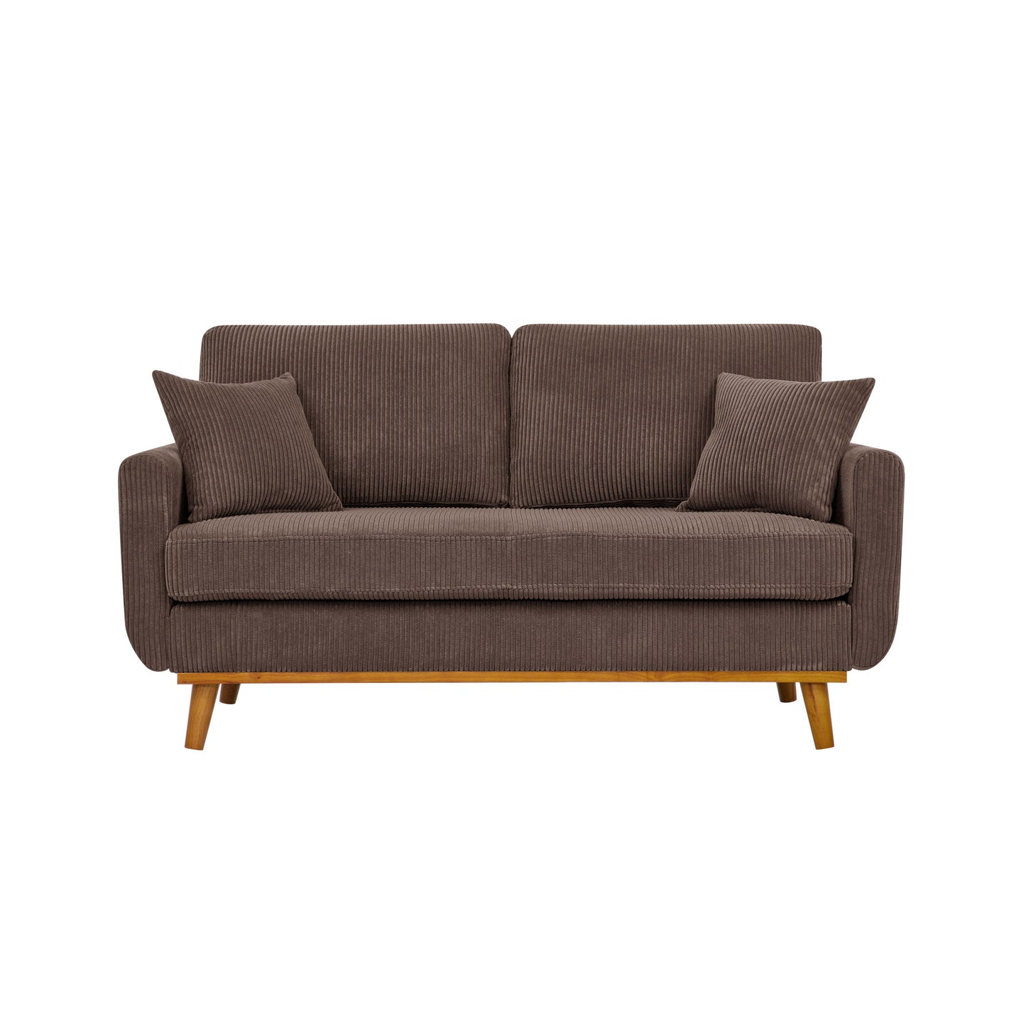 Upholstered Loveseat With Arms And Pillows Home Essentials