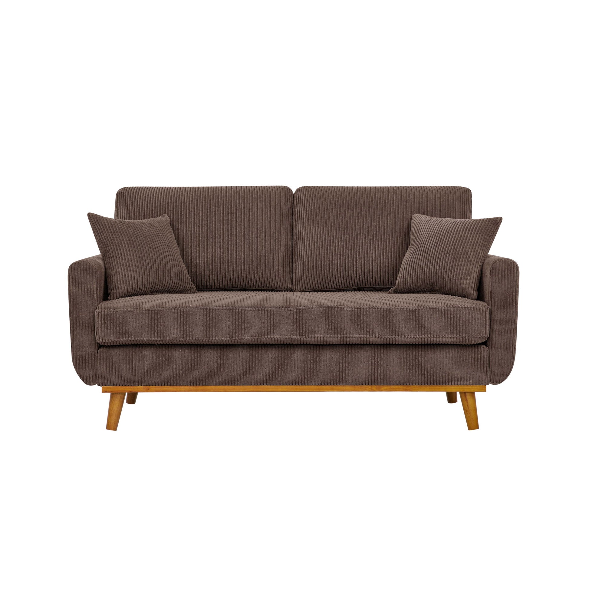 Upholstered Loveseat With Arms And Pillows Home Essentials