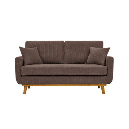 Upholstered Loveseat With Arms And Pillows Home Essentials