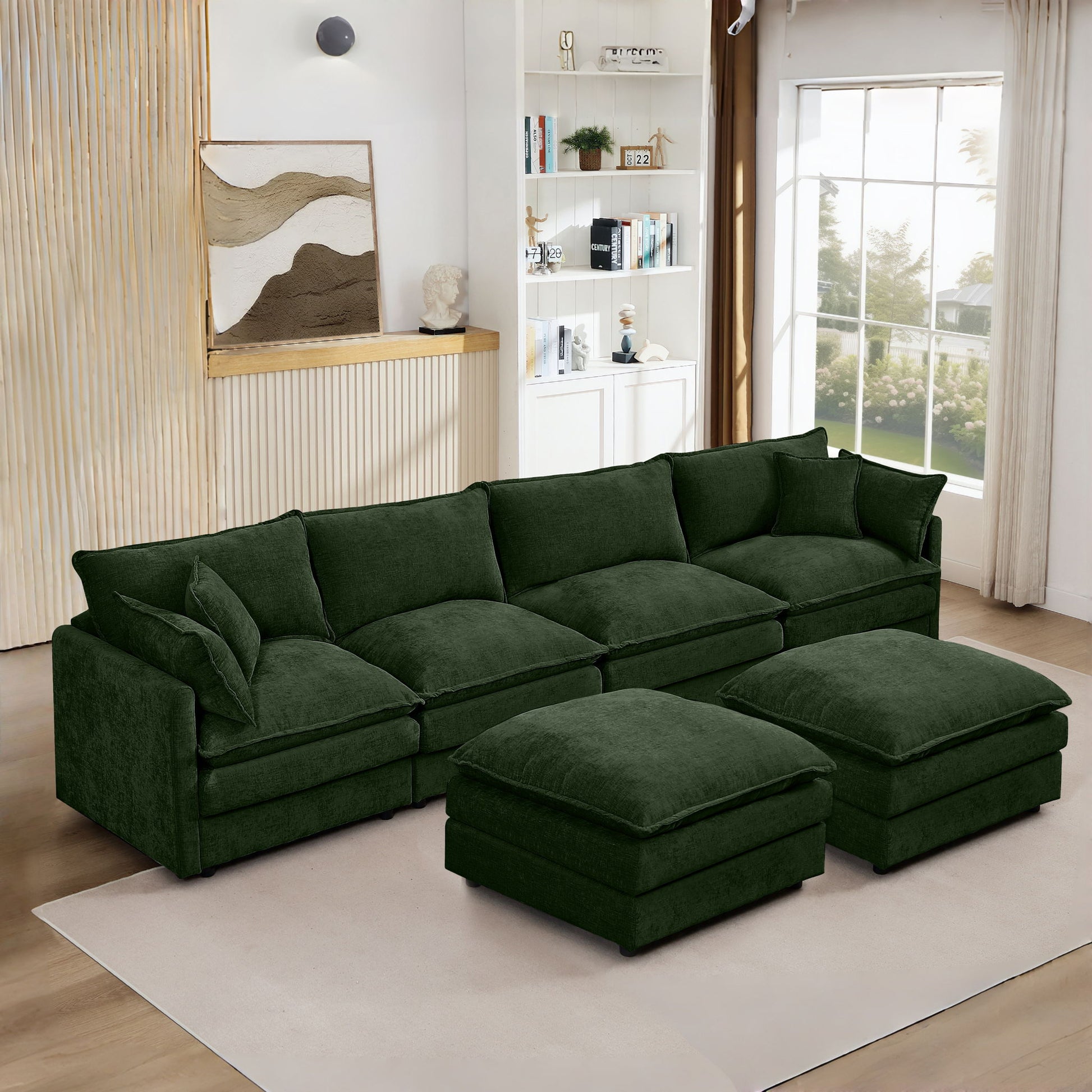 Modular U Shaped Sectional Sofa, 4 Seater Comfy Cloud Couch Home Essentials