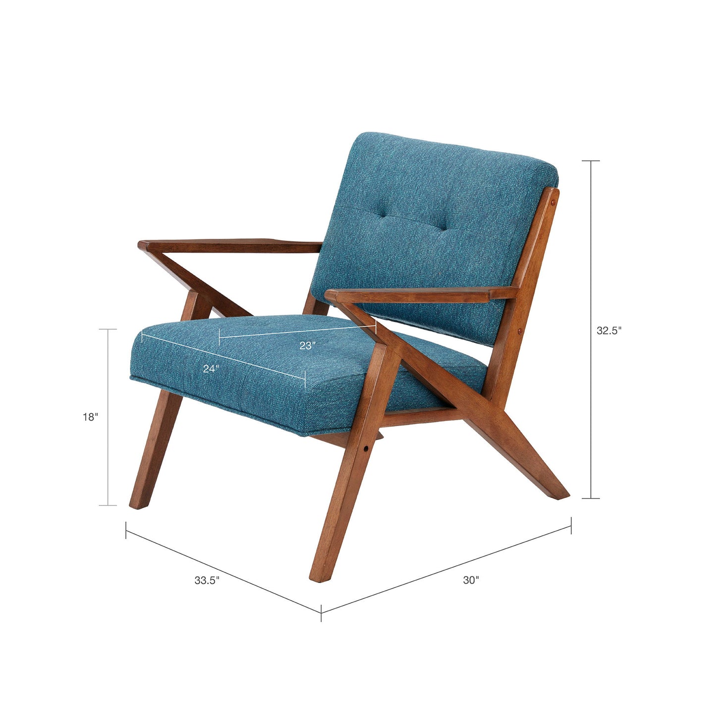 Lounge Chair With Tufted Upholstery And Solid Frame JLA