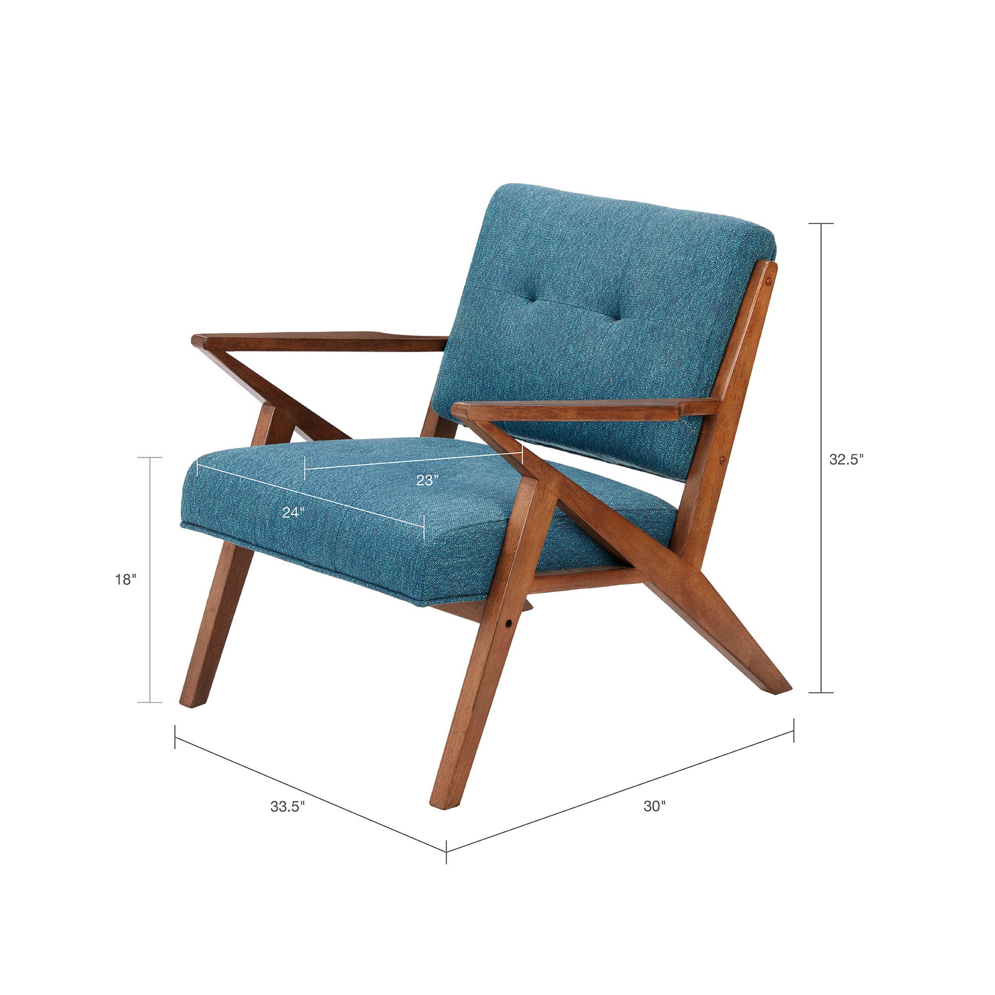 Lounge Chair With Tufted Upholstery And Solid Frame JLA